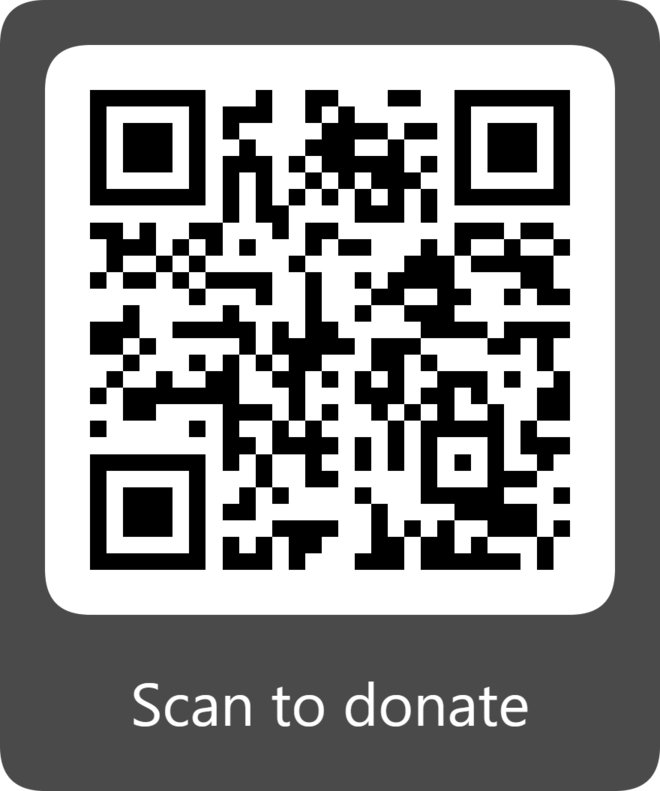 QR code — scan with your phone camera to donate to the podcast